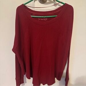 Free People We The Free Thermal Oversized red women S